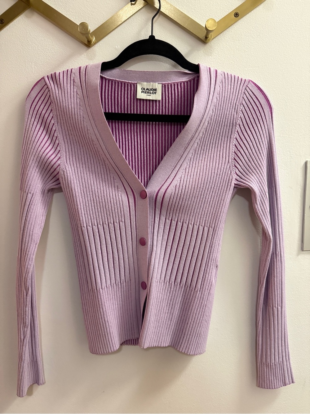 Claudie Pierlot Ribbed Knit Top